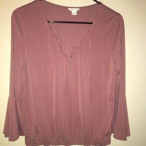 mauve blouse